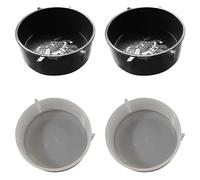 JUMPLAWN 4Pcs Reptile Feeders Versatile Food and Water Dishes for Tortoises Spiders and Lizards Safe Durable Feeding Plates for Reptile Enclosures Random