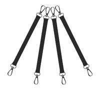 JUMPLAWN 4pcs Tape Measure Holder Clips Set with Double Hook Design, Multi-function Electrical Tape Thong Strap for Tool Belt, Polyester and Alloy Material, for Electricians and High