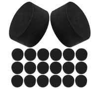 JUMPLAWN 50pcs Adhesive Plant Pot Pad round Eva Black for Planters