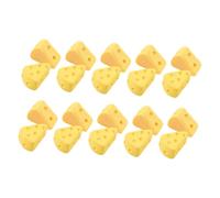 JUMPLAWN 50Pcs Fake Cheese Cake Models Realistic Artificial Dessert Props for Photography Home Decoration Bakery Display and Miniature Simulation Cheese Cakes Yellow