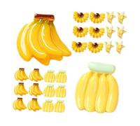 JUMPLAWN 50Pcs Mini Decorative Faux Bananas Realistic Tropical Fruit for Unique Table Decor Party Favors DIY Jewelry Making and Displays Kitchen Bakery Settings