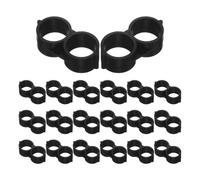 JUMPLAWN 50pcs Reusable Black Pp Drip Irrigation End Cap for 1/2 Inch Tubing, Figure 8 Shape Lawn Irrigation System Fitting, Easy to Remove Drip Line End Plug for Garden and Patio