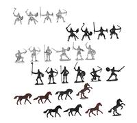 JUMPLAWN 56Pcs Knights Model Soldiers Horses Figures Safe for Imaginative Play and Tabletop Decoration