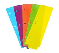 JUMPLAWN 5pcs Binder Dividers with Tabs for Notebook and Notepad Abs Material Colored Binder Dividers to Separate Documents for Daily Use and Revision Supplies