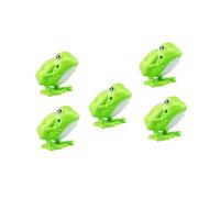 JUMPLAWN 5Pcs Bouncing Frog Educational Plastic Jumping Clockwork Fun Party Favors for Improving Coordination and Imaginative Skills