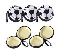 JUMPLAWN 5pcs Football Coin Purse Soccer Bags Small Money Pouch Tinplate Case for Soccer Lover Party Favor Clip Wallet