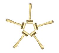 JUMPLAWN 5Pcs Wooden Judge Hammer Solid Crafts Decorative Auction for Boys Role Play Courtroom Prop with Loud Sound