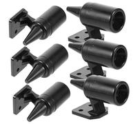 JUMPLAWN 6pcs Deer Warning Whistles for Car and Motorcycle Black Automotive Horn Device with Airflow-activated Sound Silent for Humans and Pets Safety Alert for Wildlife Rural Roads