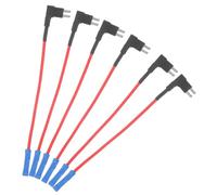JUMPLAWN 6pcs Mini Fuse Tap Kit for Automotive Circuit Protection M2 Blue End Fuse Adapter Compatible Car Dash Cam and Vehicle Accessories