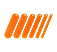 JUMPLAWN 6pcs Plastic Fishing Shuttle Net Repair Needles Netting Tools for Weaving and Mending Fish Nets Orange