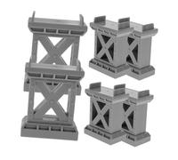 JUMPLAWN 6Pcs Train Bridge Supports for Railway Accessories Sturdy Track Risers for Enhanced Stability Train Play and Model Railways
