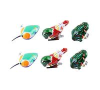JUMPLAWN 6Pcs Vintage Metal Wind-Up Toys for Kids Timeless Clockwork Animal Playthings Interactive Toys for Boys and Girls for Birthday Parties