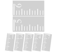 JUMPLAWN 7Pcs Growth Chart Ruler Template Set Plastic Stencil Height Measuring Wall Decor Reusable Growth Chart for Boys and Nursery