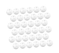 JUMPLAWN 80pcs Rattle Ball Rattle Plastic Bell Crafts Doll for Crochet Noise Maker Hand Bell Replacement Newborn White