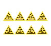 JUMPLAWN 8pcs Laboratory Biohazard Warning Stickers Safety Decals Caution Labels for Biological Risk Marking Infection Hazard Signs Industrial Use