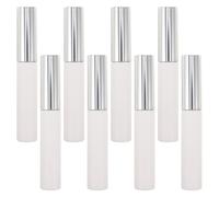 JUMPLAWN 8pcs Refillable Empty Mascara Tubes 10ml White Sl ottles with Wand for Lash Oil and Lip Gloss, Compact Plastic Eyelash Containers for Makeup Storage and Travel