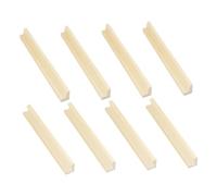 JUMPLAWN 8Pcs Wooden Displaying Holder for Dominoes Multi Function DIY Domino Stand Tray Natural Bases for Elegant Game Presentation and Crafting Projects