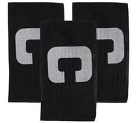 JUMPLAWN Adjustable Nylon Captain Armbands Flexible Sticky Style 3pcs with Simple Design and Contrasting Black Colours for Football Team Sports for Basketball and Outdoor Training