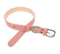 JUMPLAWN Adjustable Soft PU Leather Dog Collar for Small Dogs and Cats Pink Solid Color Pet Neck Collar with Metal Buckle for Puppies and Kittens