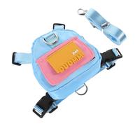 JUMPLAWN Adorable Dog Backpack Harness Portable Pet Saddle Bag for Snacks Toys Carrier with Reliable Material for Walking Outdoor Activities Small Blue