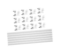 JUMPLAWN Aluminum Channels Enhanced Light Diffusion 6 Pcs for LED Strip Lights U Shape with Frosted Diffuser, End Caps, and Mounting Clips, 50cm Length Easy Installation, for Cabinets