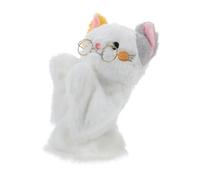 JUMPLAWN Animal Plush Hand Puppet Toy for Interactive Storytelling Movable Mouth Cat Puppet for Parent-boy Girl Play Engaging Plush Toy for Imagination and Communication Skills