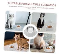 JUMPLAWN Anti-Slip Stainless Steel PET Feeding Bowl for Dogs and Cats Non-Slip Dog Water Bowl Sturdy PET Food Feeder Splash Guard Suitable for Home Use