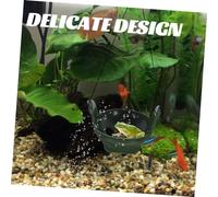 JUMPLAWN Aquatic Frog Habitat Platform Durable Terrarium Accessory for Reptiles Toads and Small Aquatic Animals Cozy Resting Place with Vibrant Green Design for Enhanced Tank Environment