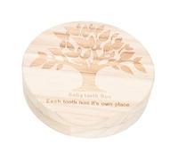 JUMPLAWN Baby Keepsake Organizer Small Trinket Box Wooden Tooth Box with Easy Opening and Closing Natural Wood Material Memory Preservation for Kids and Babies