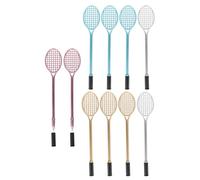 JUMPLAWN Badminton Racket Gel Ink Pens and Random Color 10pcs and Students, Plastic Material, Fine Point for Marking Important Things and Writing on Blessing Cards, for School
