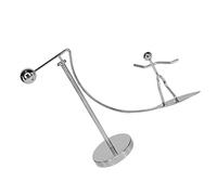 JUMPLAWN Balancing Tumbler Toy Metal Silver Unique Style Art-in-motion Pendulum Motion Demonstration Shows Conservation of Momentum Educational Science Kit for Office and School Decoration