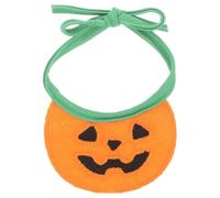 JUMPLAWN Bandana Polyester Orange Decorative at Stylish to Accessory Cotton in, Halloween Pumpkin Shape and Washable Design for 7.5kg Dog Cat Suitable Pets Parties