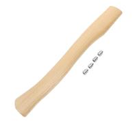 JUMPLAWN Beige Wooden Axe Handle Replacement Grip for Hunting Firewood | Wood and Steel Construction, Sturdy Hardness, No Burr Edges, Practical Repair Accessory for Small Axes