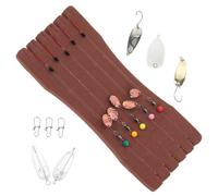 JUMPLAWN Bright Spoon Shaped Fishing Lures Kit with Hooks for Bass Trout Panfish Versatile Bait Tackle for Lakes Rivers Streams High Visibility Floating and Sinking Flies for Random Color