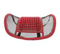 JUMPLAWN Car Seat Lumbar Pad Breathable Waist Pad Wood Beads Car Seat Back for Summer Comfort