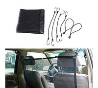JUMPLAWN Car Vehicle Backseat Pet Barrier Mesh Fence Black Dog Car Divider Safety Net Isolation Buffer for Travel and Child Protection