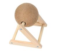 JUMPLAWN Cat Interactive Sisal Scratching Ball for Kittens and Cats Small L-shaped and Claw Grinding Plaything for Indoor Use