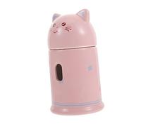 JUMPLAWN Ceramic Hamster Water Bottle Holder Pink Cat Pet Water Dispenser Bracket Stand for Rabbit and Small Animals Cage