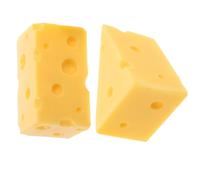 JUMPLAWN Cheese Appearance Mousse Models Cake with Resin Realistic 2pcs Lifelike Halloween Yellow Fake for Photography and Decoration , DIY Projects and Display