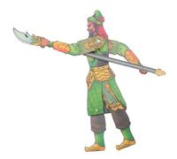 JUMPLAWN Chinese Shadow Puppets Figure Traditional Three Kingdoms Character Guan Gong Handmade Traditional Shadow Puppetry for Puppet Theatre and Storytelling