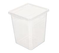 JUMPLAWN Clear Reptile Feeding Box Ventilation Practical Habitat Container for Snakes Geckos Tarantulas and More Terrarium for Pets and Insects