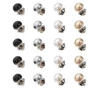 JUMPLAWN Clothes Button Pins 20pcs Plastic and Stainless Steel Material Not Easy to Fall and Easy Installation Random Color for Shirts and Sweaters for Fun Party Favors and Day