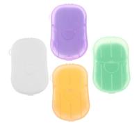 JUMPLAWN Convenient Travel Soap Slices of Portable Soap Sheets for Hand Washing Body Clothes Safe Milk Lemon Scented for Outdoor