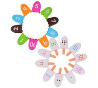 JUMPLAWN Digital Popsicle Matching Educational Set for, Colorful Number Learning Ice Cream Pretend Play Game, Early Development Counting for