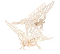 JUMPLAWN DIY Wooden Animal Puzzle Set 3D Self-Assembling Educational Toy for Boys and Girls 2pcs Colorful Wild Animals Jigsaw Puzzle for Creative Learning and Family Fun