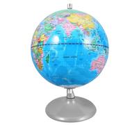 JUMPLAWN Educational Desk Globe for Kids and Students with Iron Material, Flat Bottom and Stable Stand, Convenient to Display Geography Learning Tool for Office