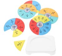 JUMPLAWN Educational Fraction Circles Puzzle Bright Colorful Shapes Math Teaching Kit for Visual Learning Montessori Fraction Tool for Early Math Skills Development Random Color