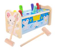 JUMPLAWN Educational Wooden Cartoon Knocking for Early Development Plaything Stimulates Hand-eye Coordination and Confidence Fun Tapping Game for Boys