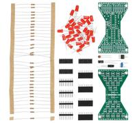 JUMPLAWN Electronic Hourglass DIY Soldering Kit Red Set - Solder Practice Teaching Set for Electronics Learning and DIY Training, Educational Science Kit for Beginners