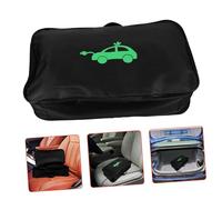 JUMPLAWN Ev Charger Cable Bag for Electric Vehicle with Convenient Hand Strap and Oxford Cloth Material, Rectangle Shape Car Ev Storage Bag for Charging Equipment Protection and Everyday Black